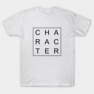 minimalist and simple design character black word T-Shirt